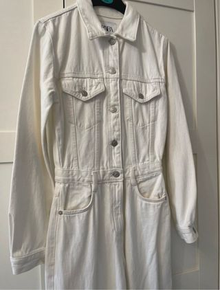 Mono vaquero blanco Zara 