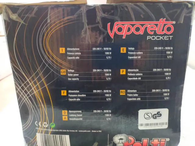 Vaporetto Pocket Limpiador a Vapor