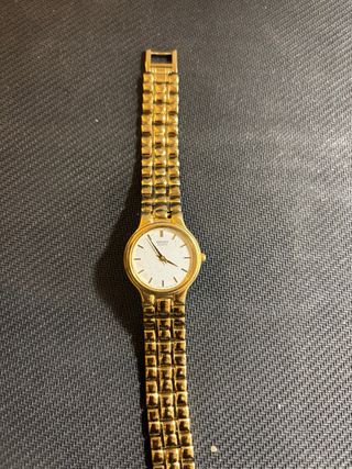 Reloj Seiko Quartz Dorado Original