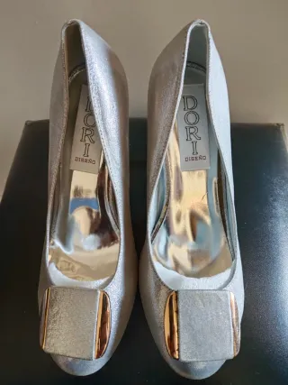 Zapatos Dori Plata Fiesta Tacon