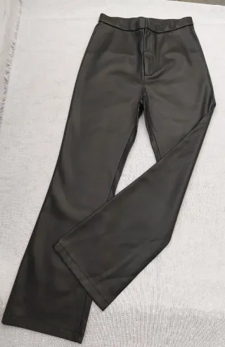 Pantalón polipiel negro Easy Wear Talla 36