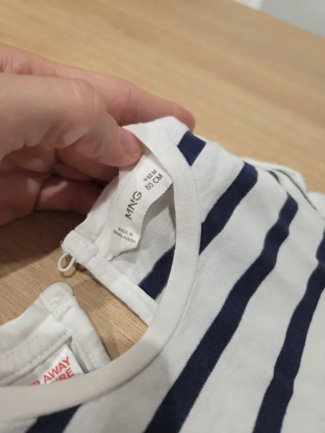 Conjunto verano bebé rayas y blanco