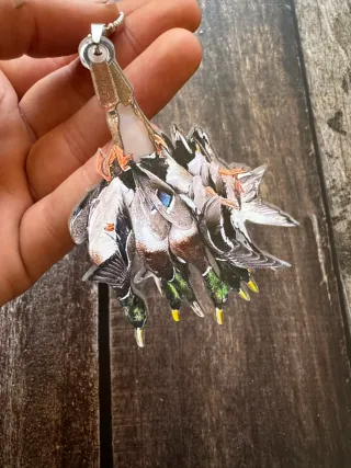 Llavero de caza percha de patos