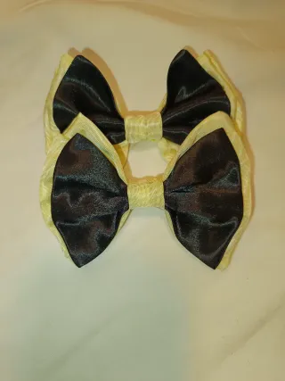 Lazo de pelo negro y amarillo