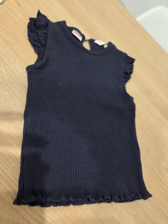 Conjunto verano niña blanco y azul marino