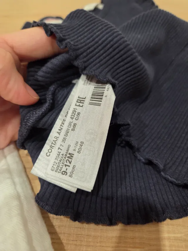 Conjunto verano niña blanco y azul marino