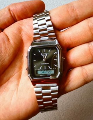 Reloj Casio Analógico-Digital Plata