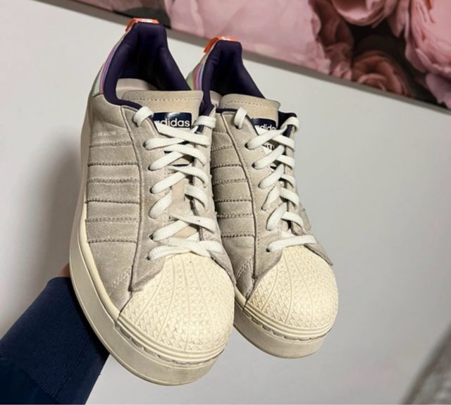 Adidas Superstar Beige Púrpura