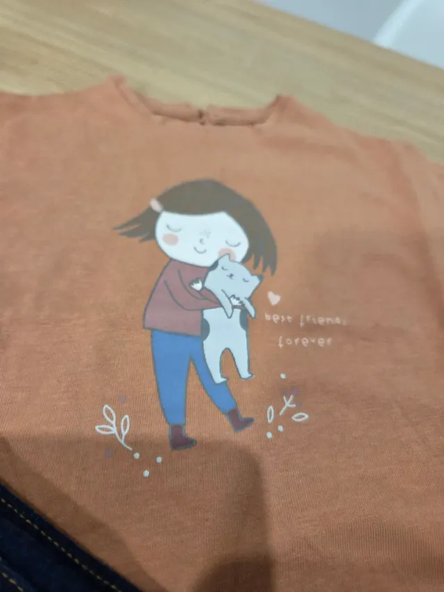 Conjunto bebé niña camiseta y pantalón