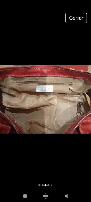 Bolso naranja y rojo