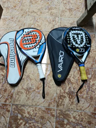 2 Palas de pádel Bullpadel y Vairo