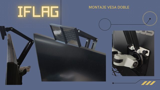 2x iFLAG Montaje VESA Doble Monitor