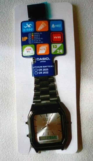 Reloj Casio Negro y Plateado