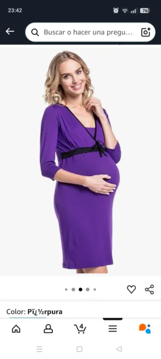 Vestido lactancia negro talla S