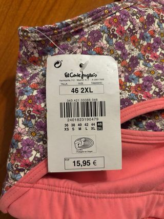 Sujetador deportivo Boomerang talla 46 2XL