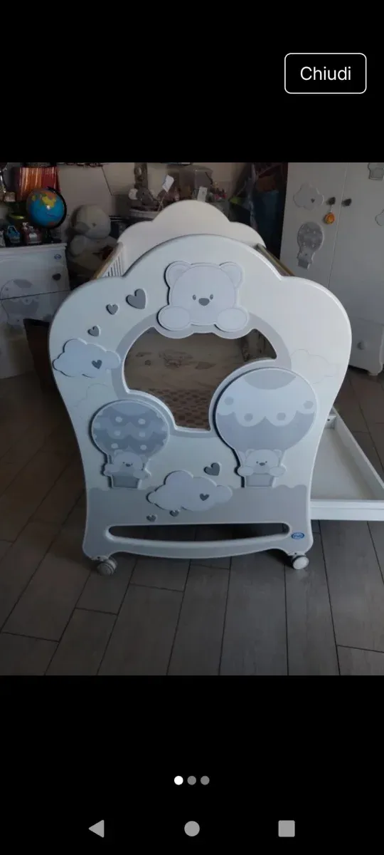 Culla Pali per neonato compresa di materasso