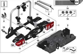 Soporte para bicicletas compacto para MINI F60.