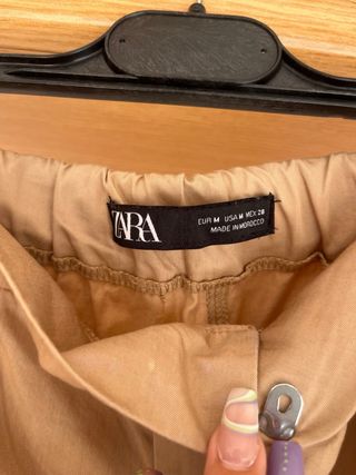 Pantalón cargo Zara Talla M Marrón