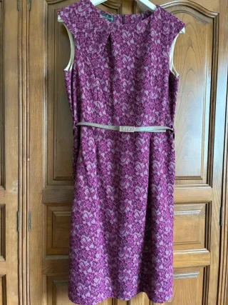 Vestido Roberto Verino, Sisas, Morado y Beige