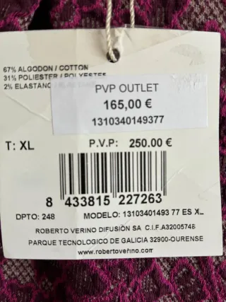 Vestido Roberto Verino, Sisas, Morado y Beige