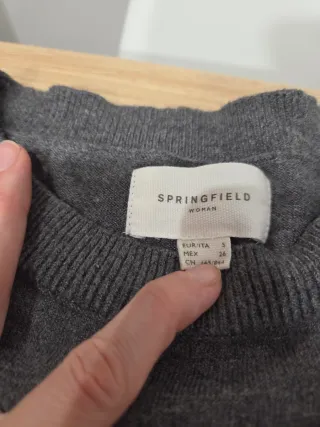 Jersey gris mujer con bordado