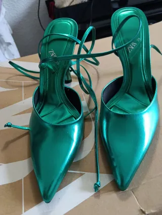 Zapatos Zara Talla 39 Verdes