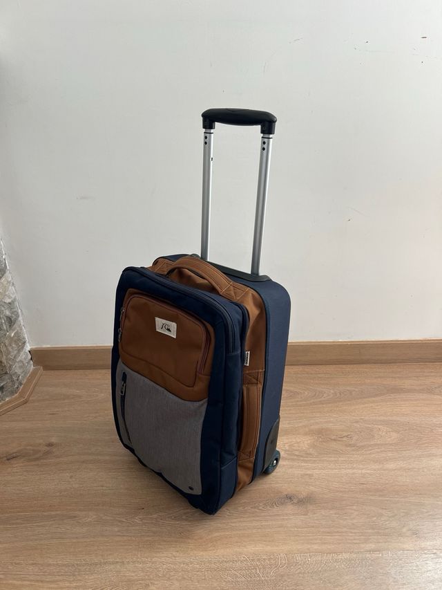 Maleta de cabina Quiksilver azul y marrón