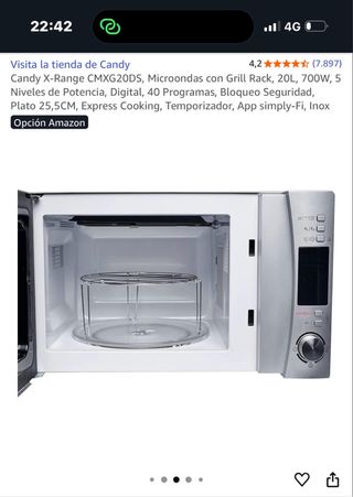 Microondas Candy X-Range CMXG20DS Grill