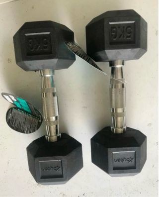 Mancuernas 5kg Hexagonales Alta Calidad • Nuevas •