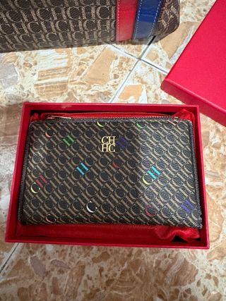 Bolso CH + Cartera Marrón Multicolor