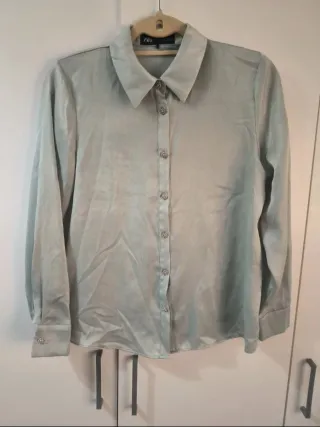 Camisa Zara Menta 