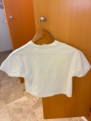 Camiseta Zara blanca bolsillo