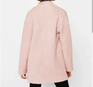 Abrigo rosa lana con etiqueta