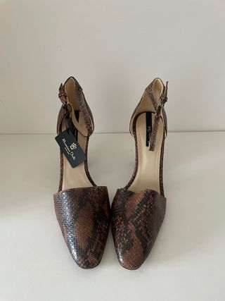 Zapatos Massimo Dutti tacón serpiente