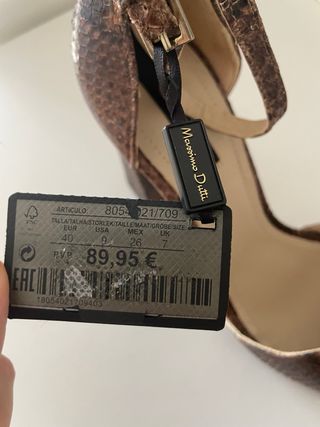 Zapatos Massimo Dutti tacón serpiente
