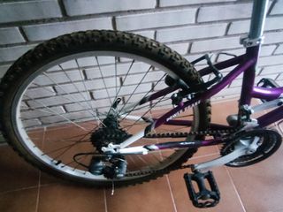 Bicicleta AT Morada y Blanca