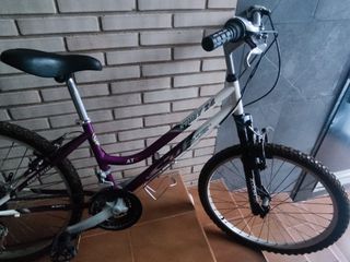 Bicicleta AT Morada y Blanca