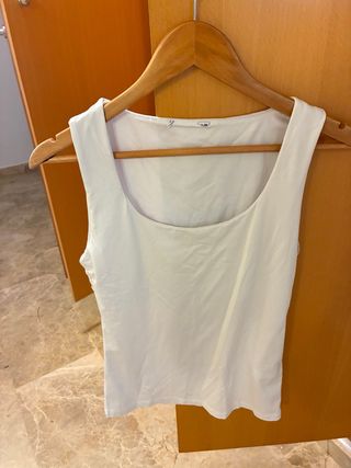 Camiseta tirantes Zara blanca