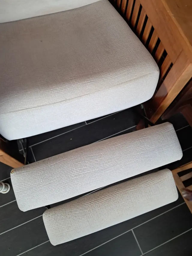 Sillones de exterior tela y madera