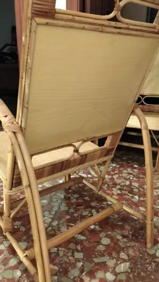 Par de sillones de mimbre muy cómodos