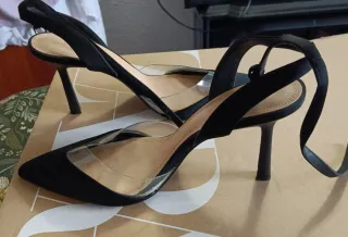 Zapatos de tacón Zara rosa talla 39