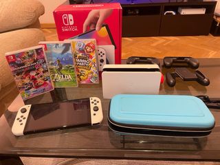 Nintendo Switch OLED Blanca + Juegos y Accesorios