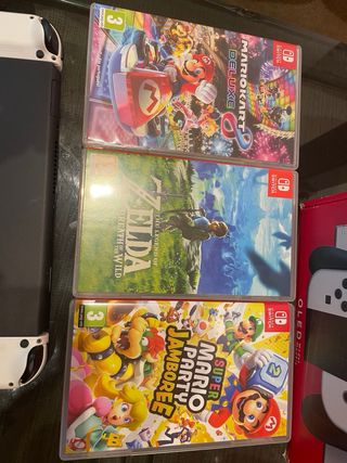 Nintendo Switch OLED Blanca + Juegos y Accesorios