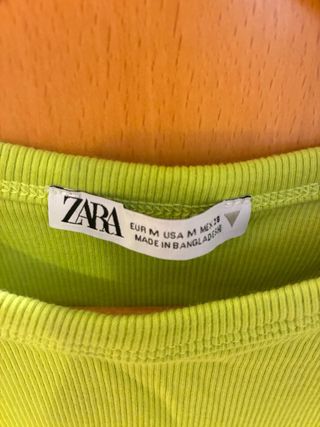Top Zara verde neón 