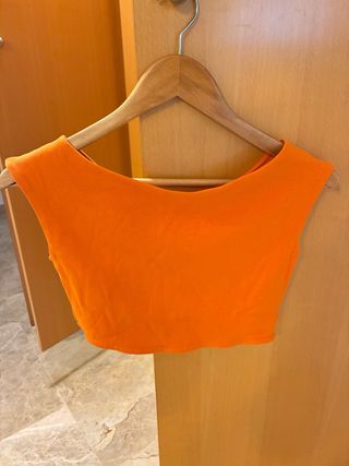 Crop top Zara Naranja