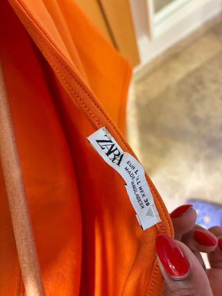 Crop top Zara Naranja