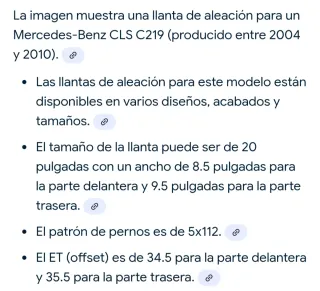 Llantas Mercedes CLS
