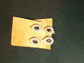 Pendientes de plata bisutería con pedrería