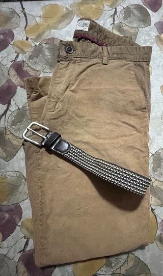 Pantalón pana fina T/42 y polo T/M