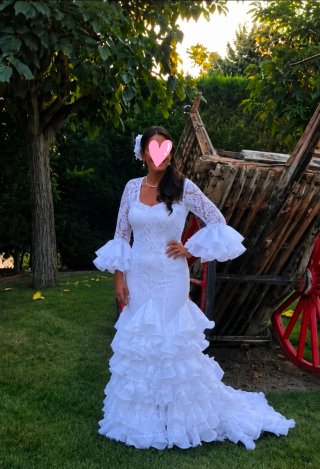 Vestido de Novia Encaje Volantes